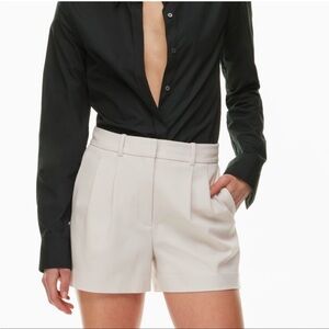 NWT Aritzia Babaton Cream High Waist Shorts